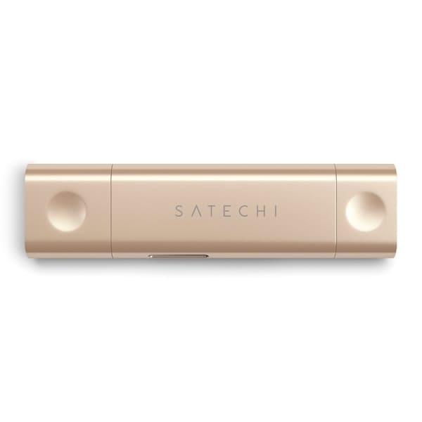 Адаптер Satechi Aluminum Type-C USB 3.0 and Micro/SD Card Reader, золотой