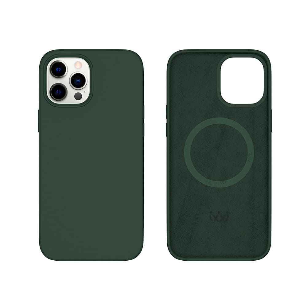 Фото — Чехол для смартфона vlp c MagSafe для  iPhone 12 Pro Max, темно-зеленый