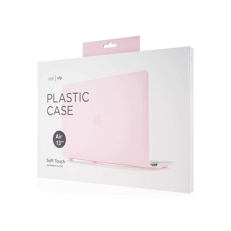 Чехол защитный vlp Plastic Case для MacBook Air 13&quot; 2020, светло-розовый