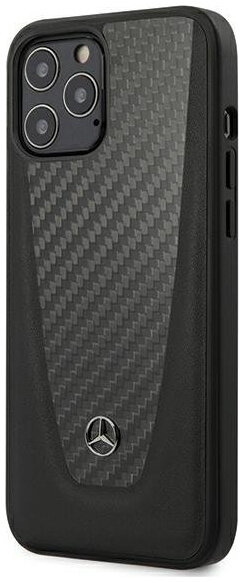 Фото — Чехол Mercedes Dynamic Genuine для iPhone 12 Pro Max, карбон, черный