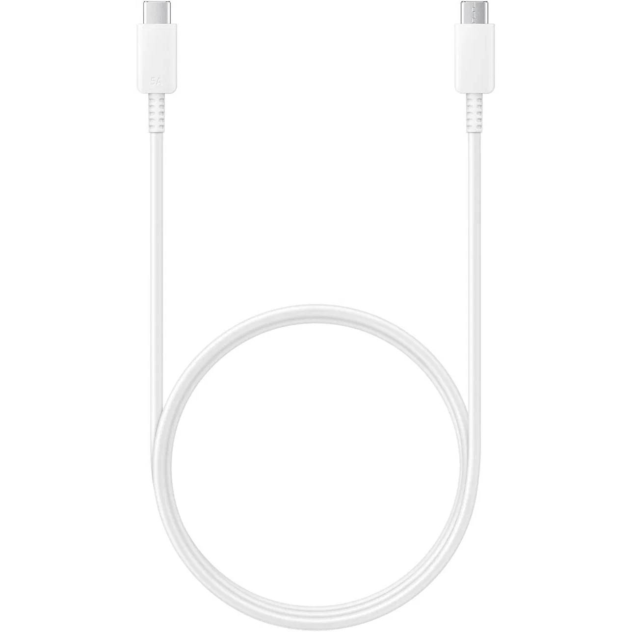 Фото — Зарядное устройство Samsung Cable USB-C на USB-C, 5А, 1м, белый