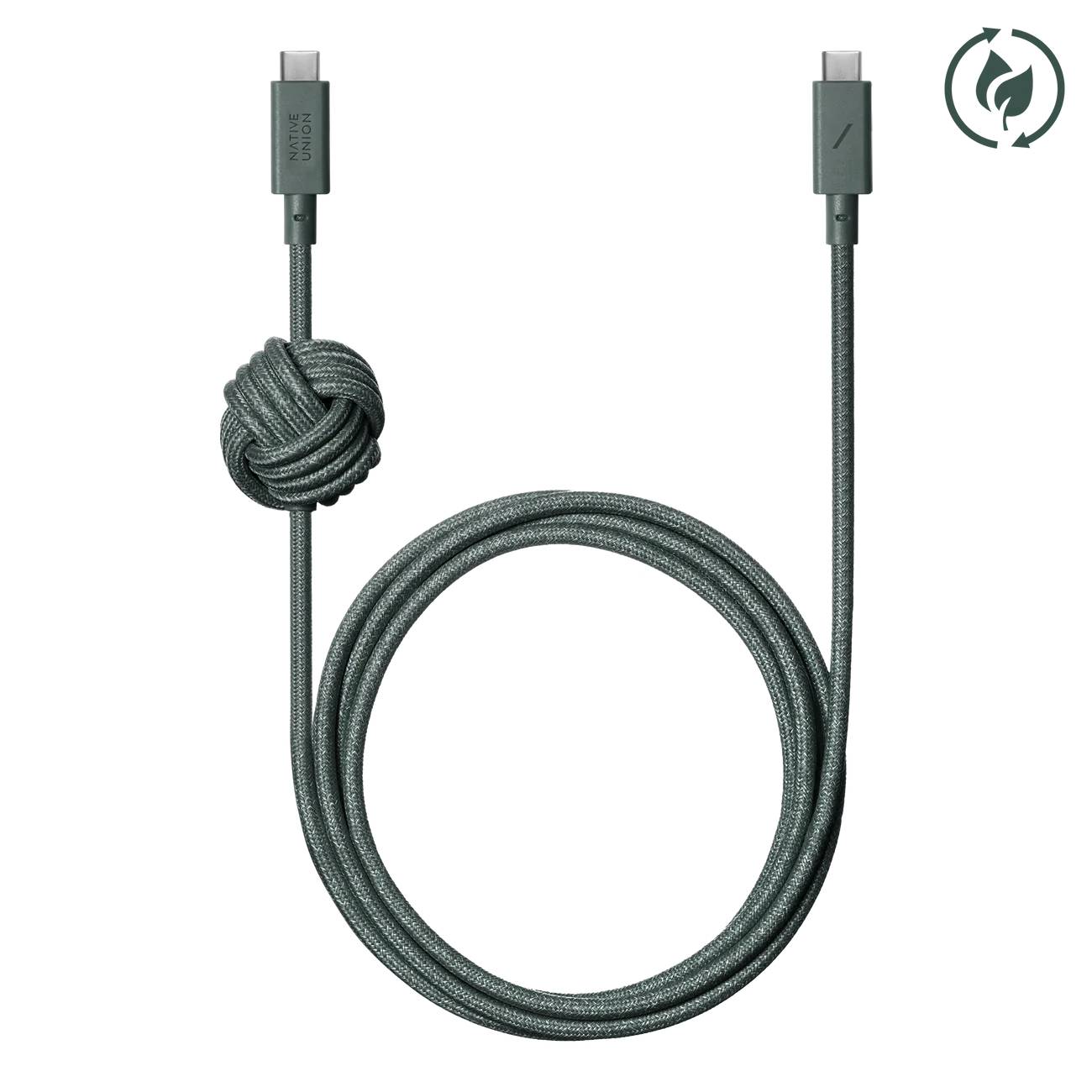 Фото — Кабель Native Union Anchor Cable (USB-C to USB-C) 3м, зеленый