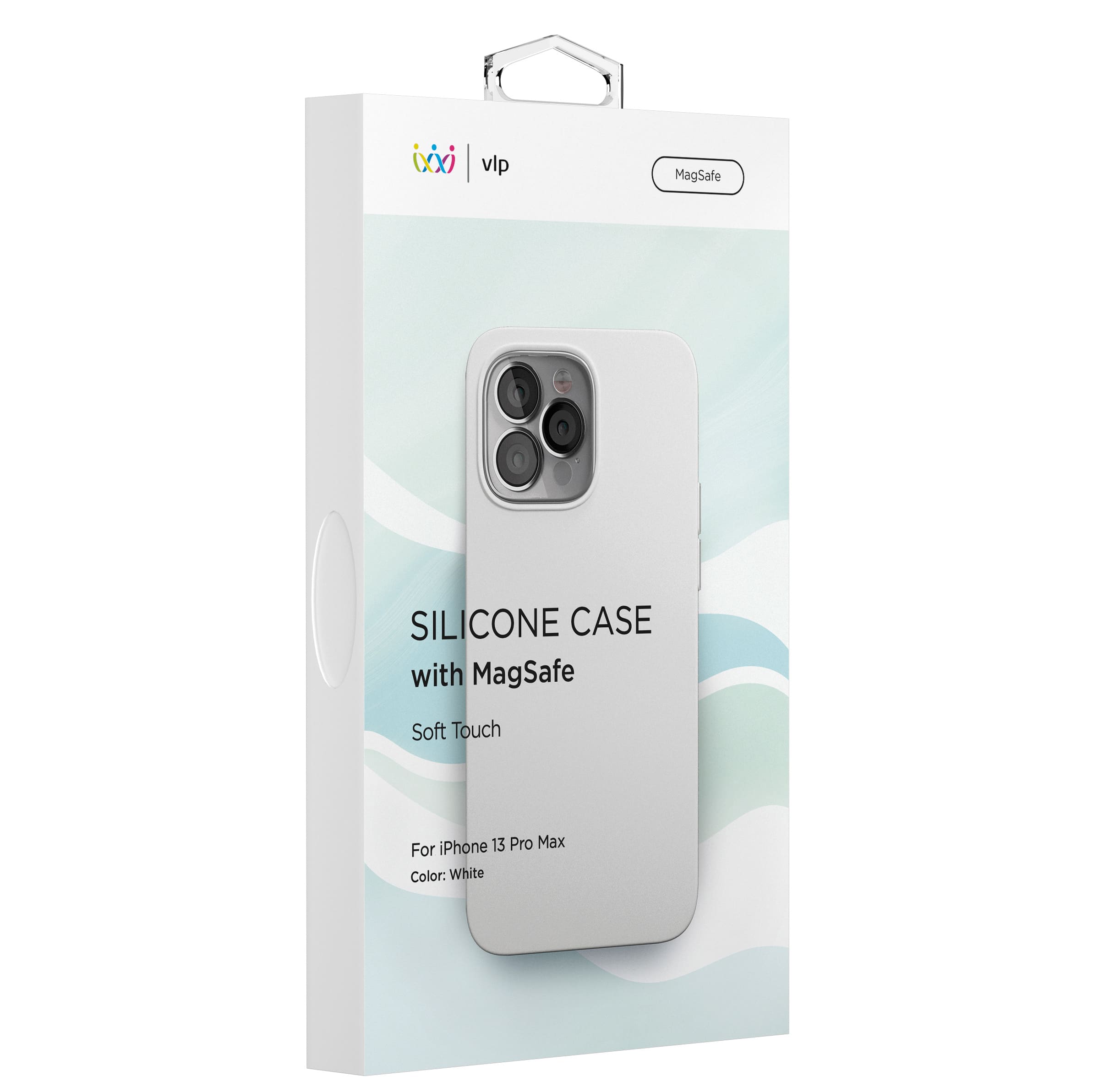Фото — Чехол защитный vlp Silicone case with MagSafe для iPhone 13 Pro Max, белый