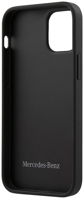 Чехол Mercedes Genuine для iPhone 12 Pro Max, кожа, черный