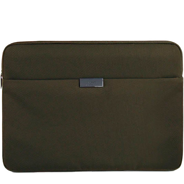 Фото — Чехол для ноутбука Uniq Bergen Nylon Laptop sleeve 14", оливковый