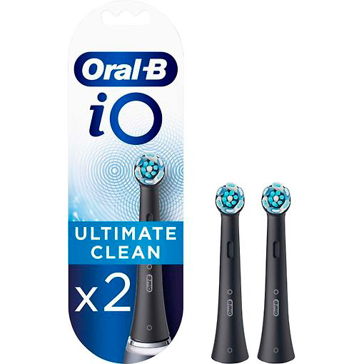 Фото — Насадки для зубной щетки Oral-B iO Ultimate Clean, черный, 2 шт