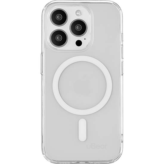 Фото — Чехол для смартфона uBear Real Mag Case, iPhone 15 Pro, MagSafe, усиленный, прозрачный