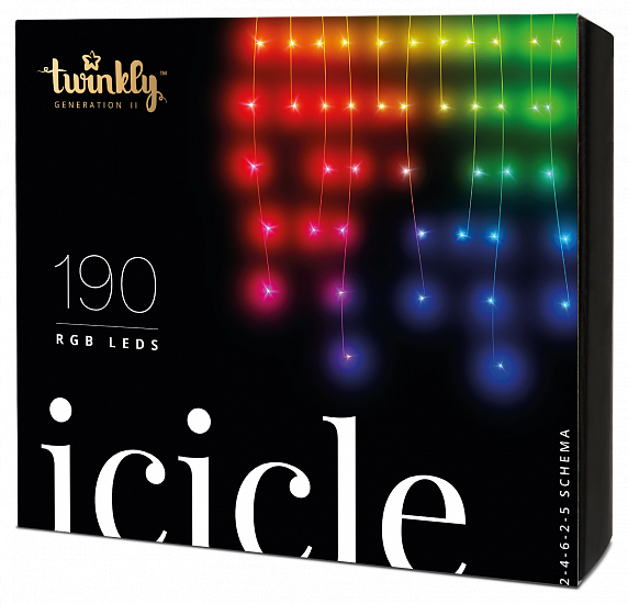 Фото — Гирлянда Twinkly iCicle 190 LED RGB (5x0.7м)