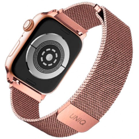Ремешок Uniq для Apple Watch 44/42 mm Dante Strap Mesh стальной, розовое золото
