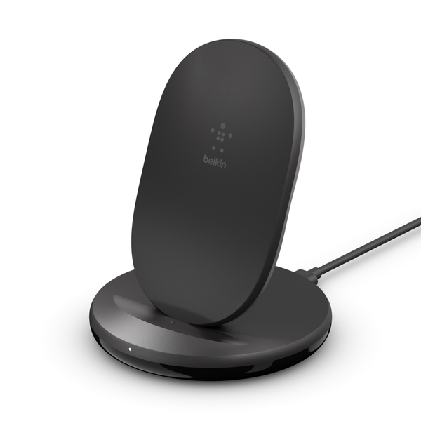 Беспроводное зарядное устройство Belkin BoostCharge Wireless Charging Stand + QC 3.0 24W Wall Charger, черный