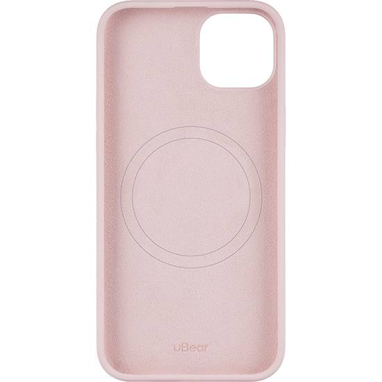 Фото — Чехол для смартфона uBear Touch Mag Case, iPhone 15 Plus, MagSafe, силикон, розовый