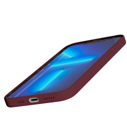 Чехол защитный vlp Silicone case with MagSafe для iPhone 13 Pro, «марсала»