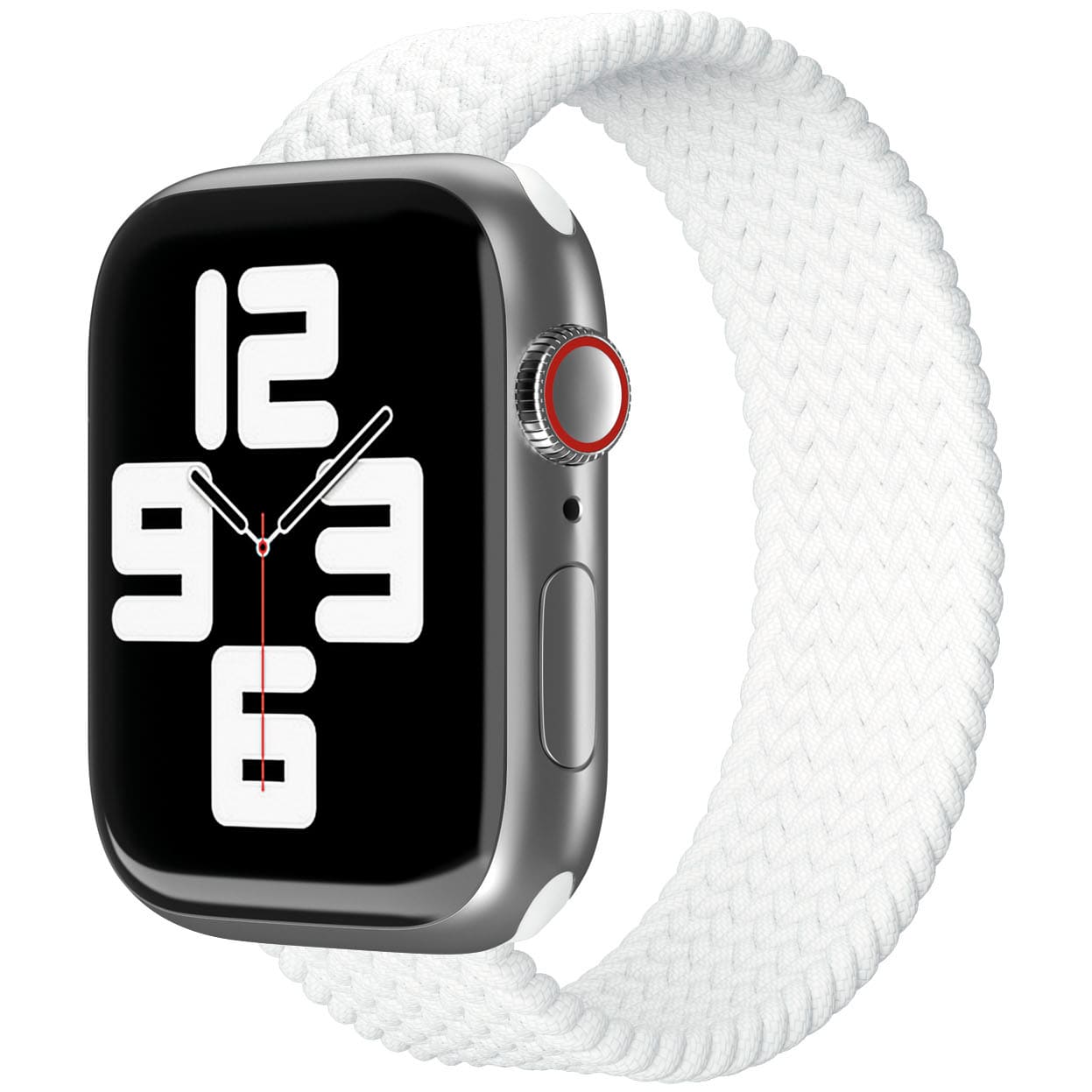 Ремешок нейлоновый плетёный vlp для Apple Watch 42/44/45, L/XL, 2шт, белый