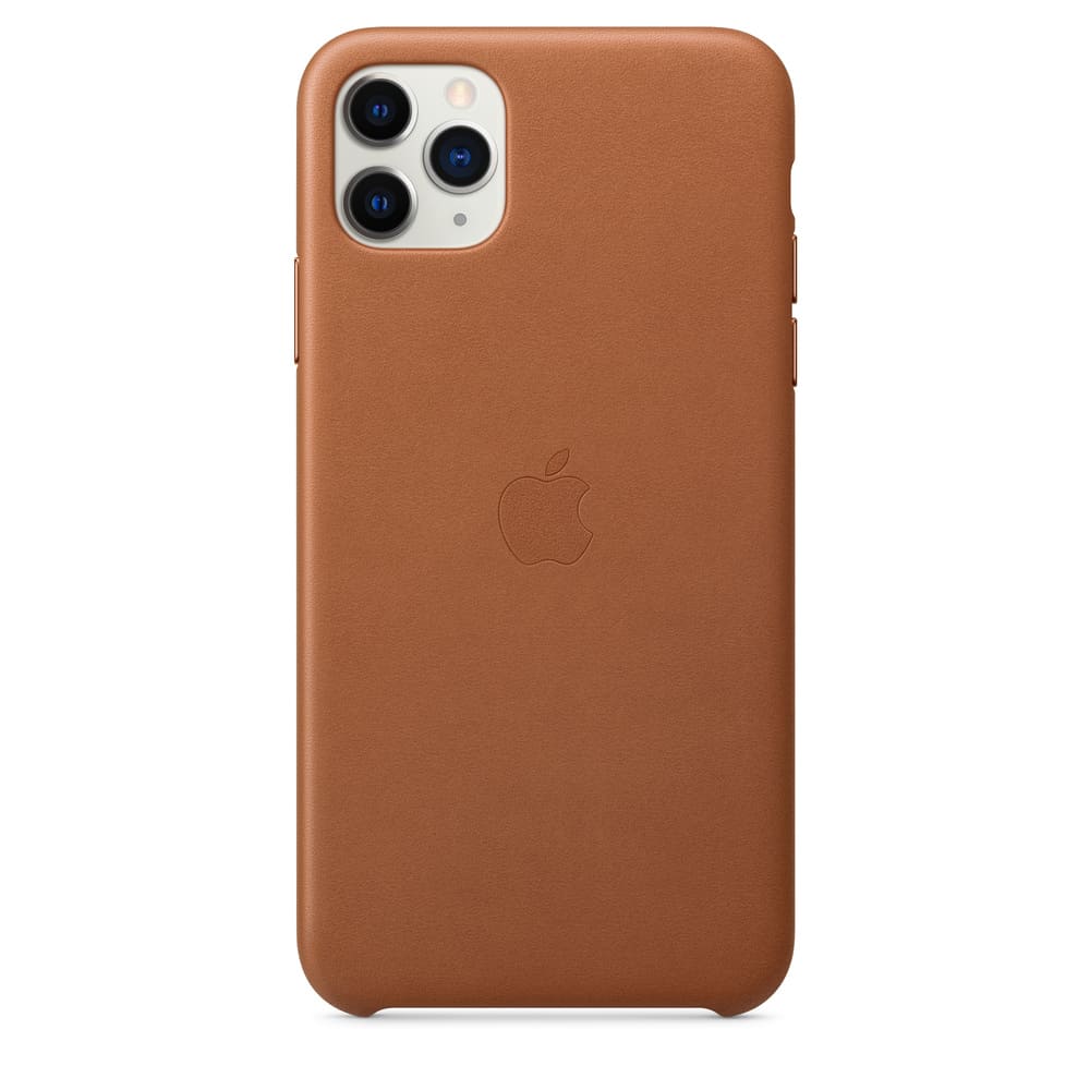 Фото — Кожаный чехол для Apple iPhone 11 Pro Max, золотисто-коричневый