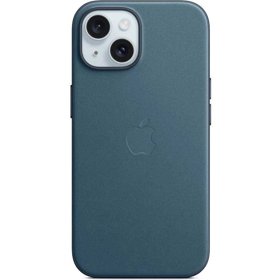 Фото — Чехол для смартфона Apple iPhone 15 FineWoven Case with MagSafe, Pacific Blue