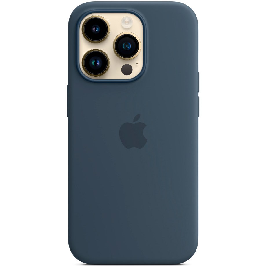 Фото — Чехол для смартфона iPhone 14 Pro Silicone Case with MagSafe, синий