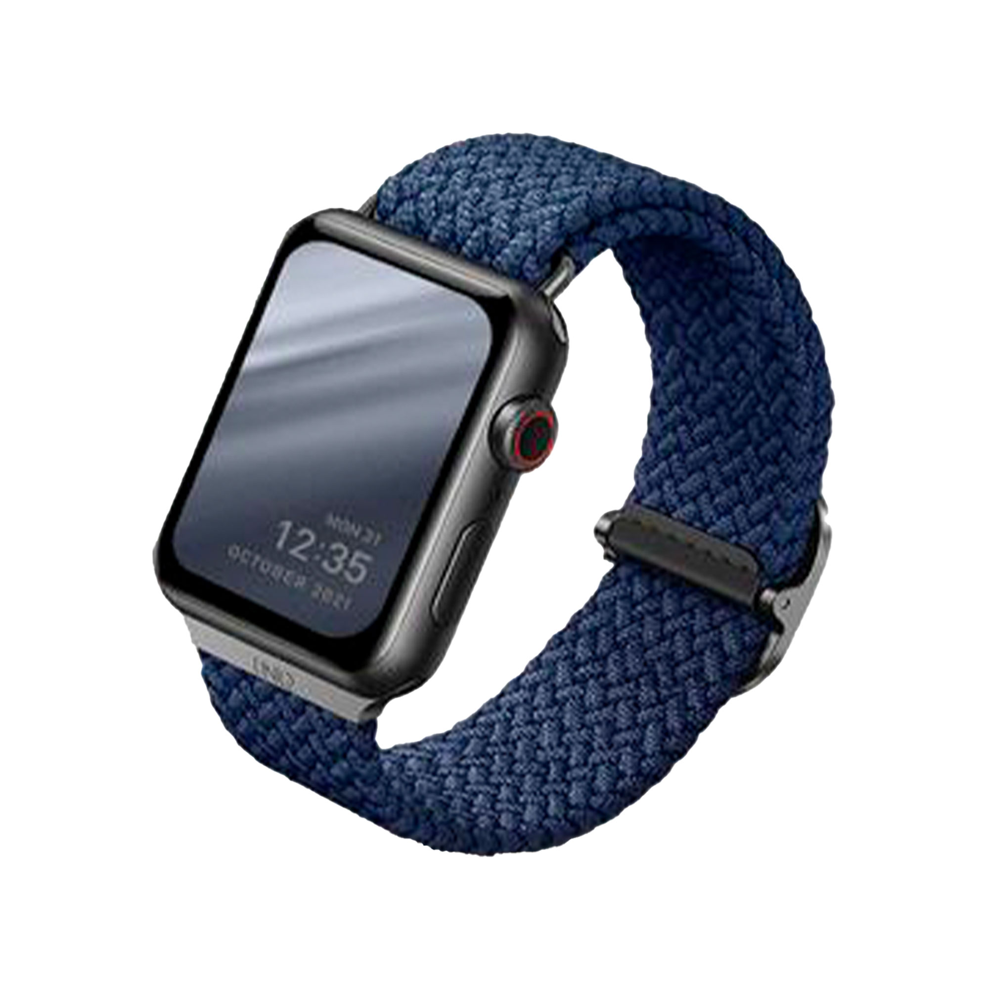 Фото — Ремешок для смарт-часов Uniq для Apple Watch 44/42 mm ASPEN Strap Braided, синий