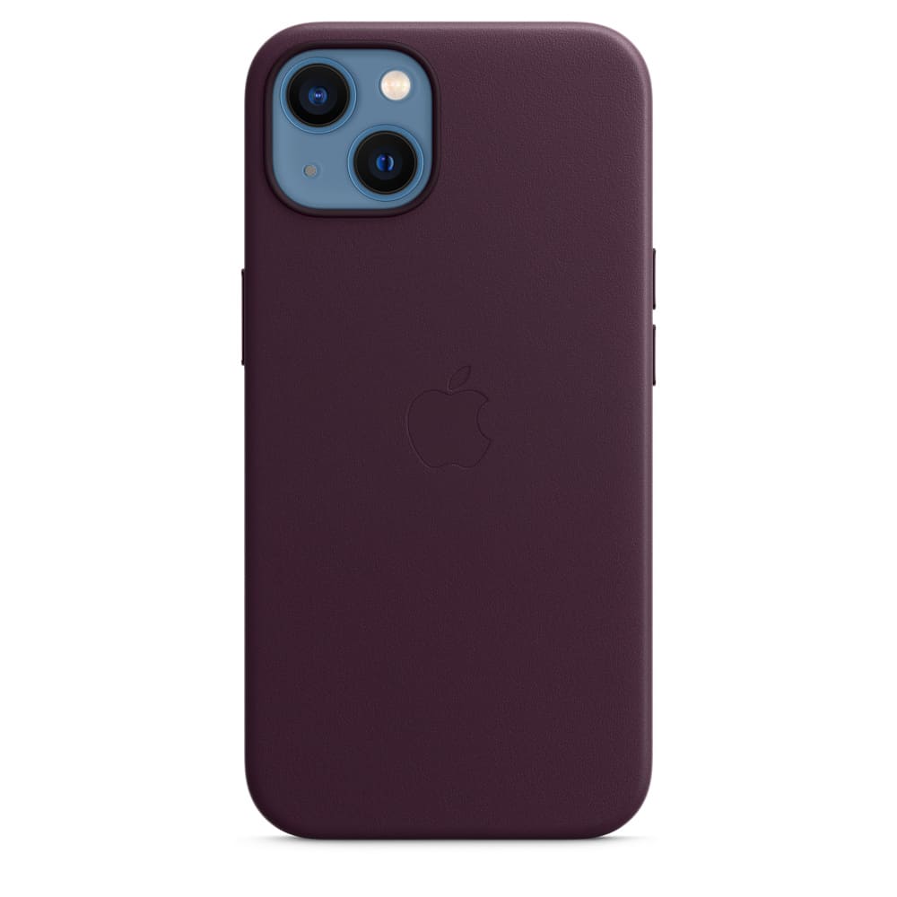 Фото — Кожаный чехол MagSafe для iPhone 13, «тёмная вишня»
