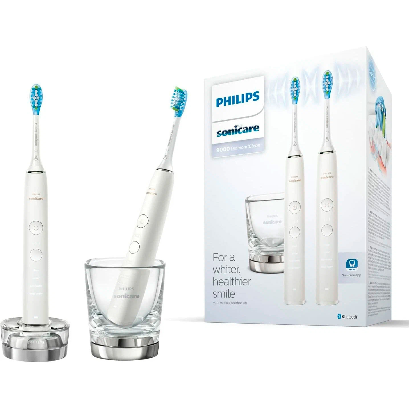 Фото — Электрическая зубная щетка Philips Sonicare Diamond Clean HX9914/55, белый