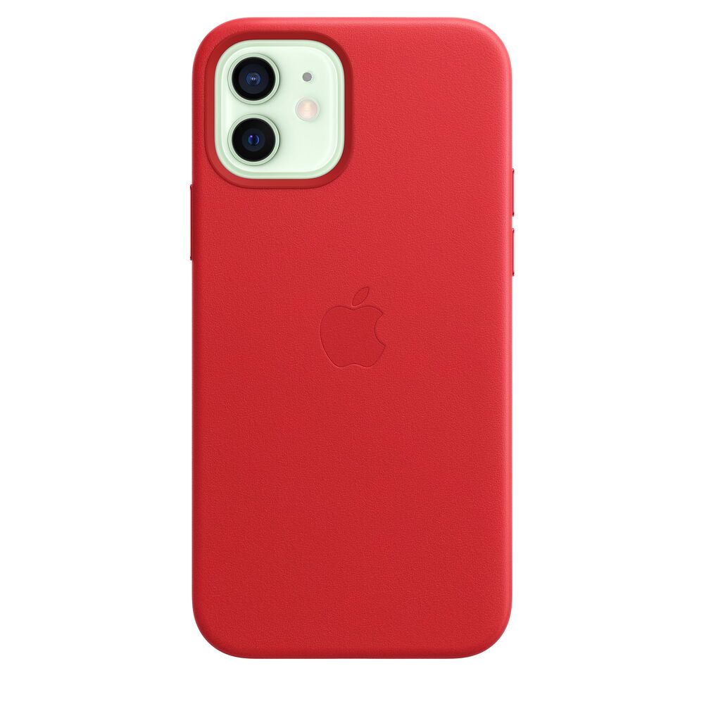 Фото — Чехол Apple MagSafe для iPhone 12/12 Pro, кожа, красный (PRODUCT)RED