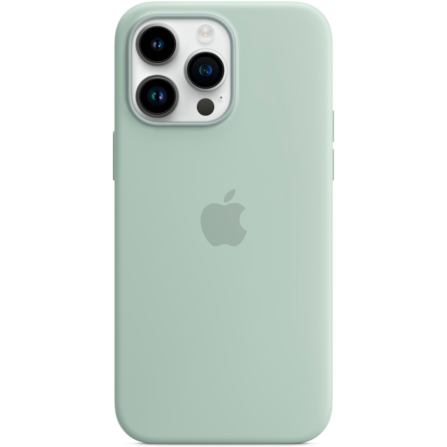 Фото — Чехол для смартфона iPhone 14 Pro Max Silicone Case with MagSafe, светло-зеленый