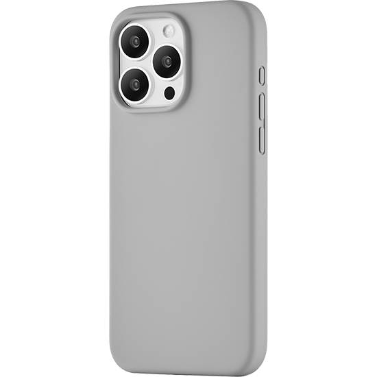 Фото — Чехол для смартфона uBear Touch Mag Case, iPhone 15 Pro Max, MagSafe, силикон, cерый
