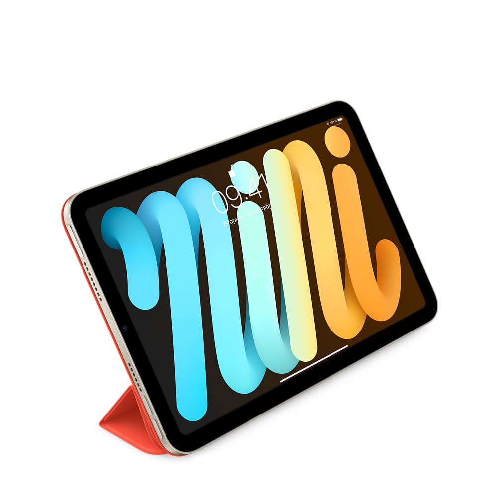 Фото — Чехол для планшета Smart Folio для iPad mini (6‑го поколения), «солнечный апельсин»