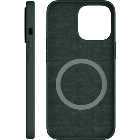 Фото — Чехол для смартфона vlp Silicone case with MagSafe для iPhone 13 Pro, темно-зеленый