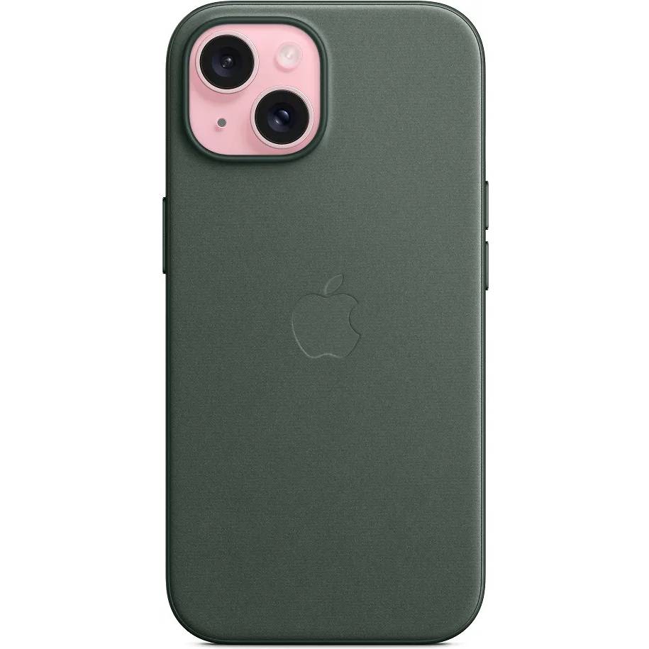 Фото — Чехол для смартфона Apple iPhone 15 FineWoven Case with MagSafe, Evergreen