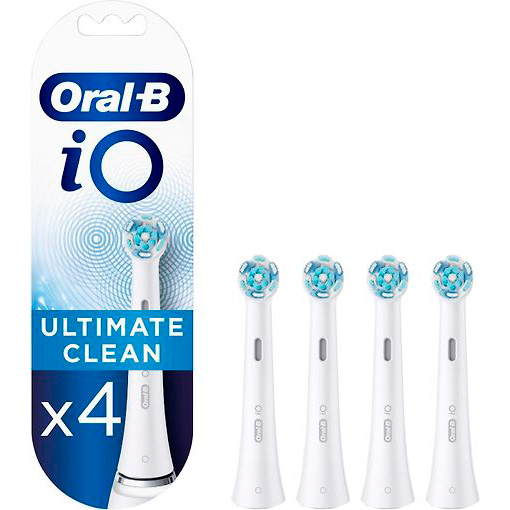 Фото — Насадки для зубной щетки Oral-B iO Ultimate Clean, белый, 4 шт