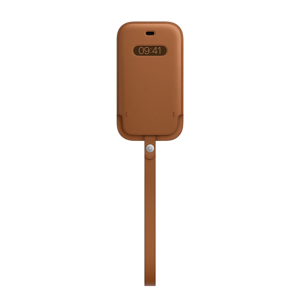 Фото — Чехол-конверт Apple MagSafe для iPhone 12 mini, кожа, золотисто-коричневый