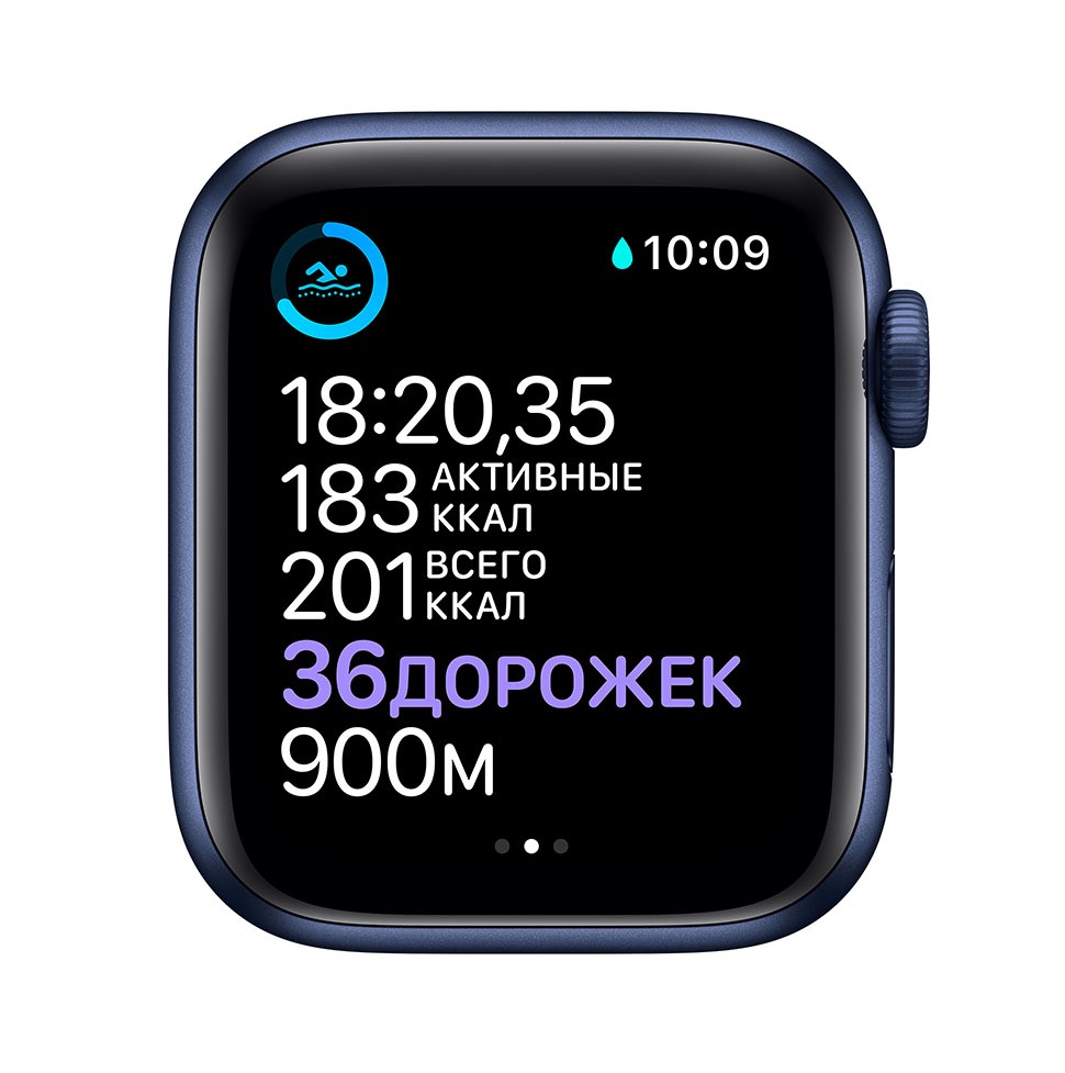 Apple Watch Series 6, 40 мм, алюминий синего цвета, спортивный ремешок «темный ультрамарин»