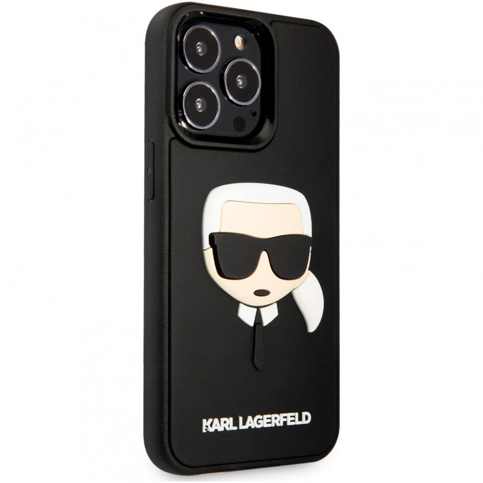 Фото — Чехол для смартфона Karl Lagerfeld 3D Rubber Head iPhone 14 Pro Max, черный