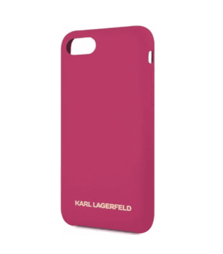 Фото — Чехол для смартфона Lagerfeld для iPhone 7/8/SE 2020 Liquid silicone Gold logo Hard Pink