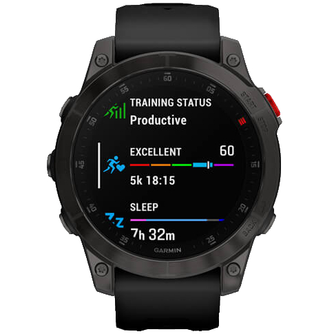 Умные часы Garmin Epix 2, титановый черный