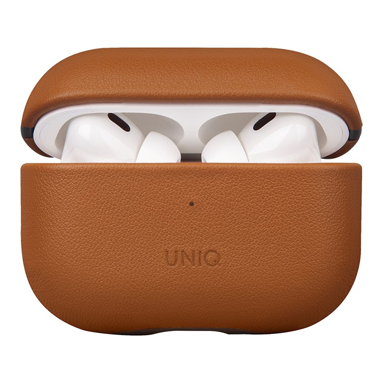 Чехол для наушников Uniq для Airpods Pro 2 Terra Genuine Leather with handstrap, коричневый