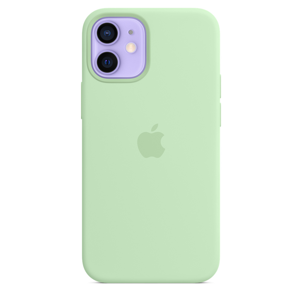 Фото — Чехол для смартфона Apple MagSafe для iPhone 12 mini, cиликон, фисташковый