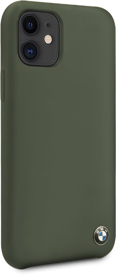 Чехол BMW Signature Liquid Silicone для iPhone 11, зеленый