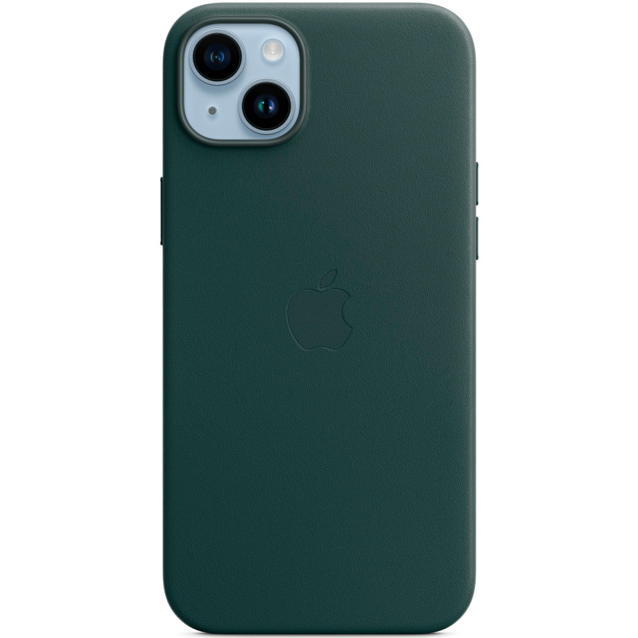 Чехол для смартфона iPhone 14 Plus Leather Case with MagSafe, «лесной зеленый»