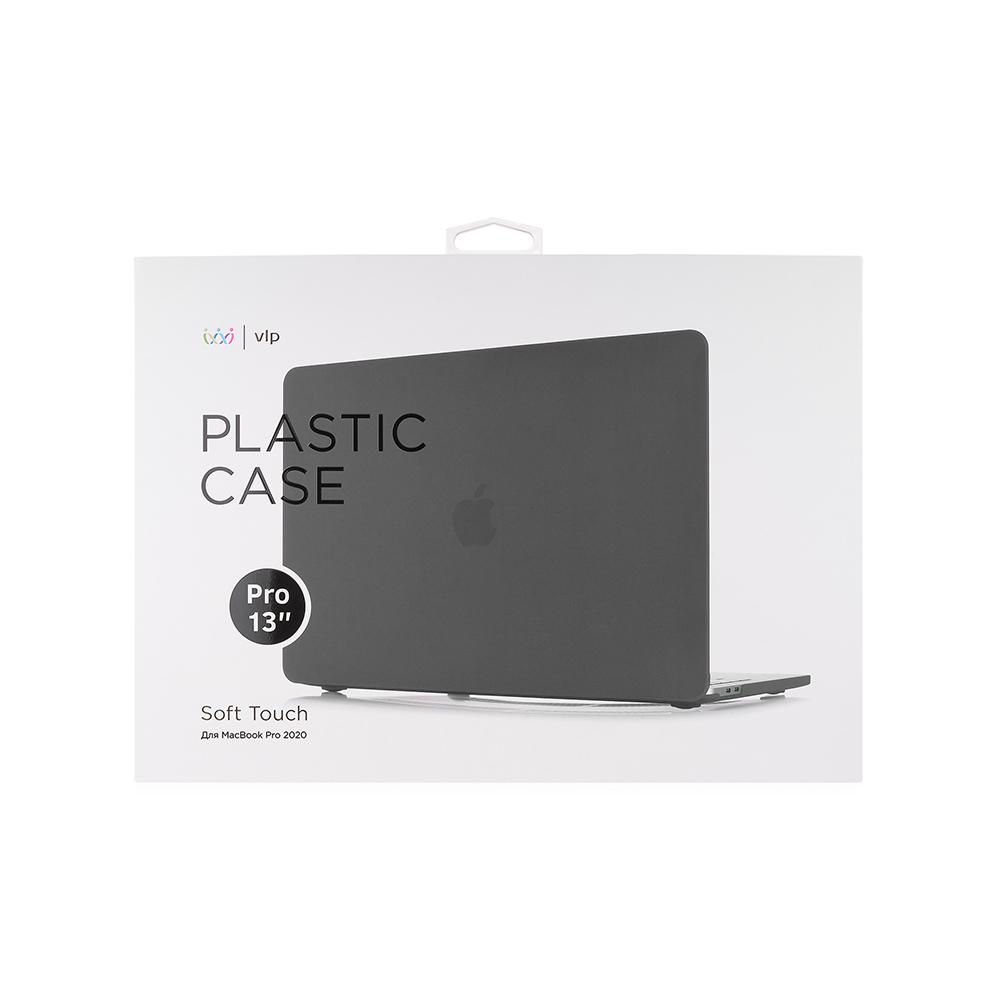 Фото — Чехол защитный vlp Plastic Case для MacBook Pro 13" 2020, черный