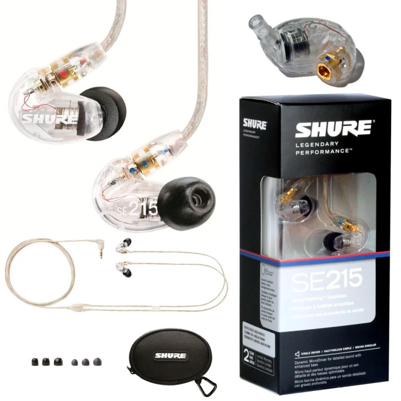 Фото — Наушники Shure SE215-CL-EFS, прозрачный