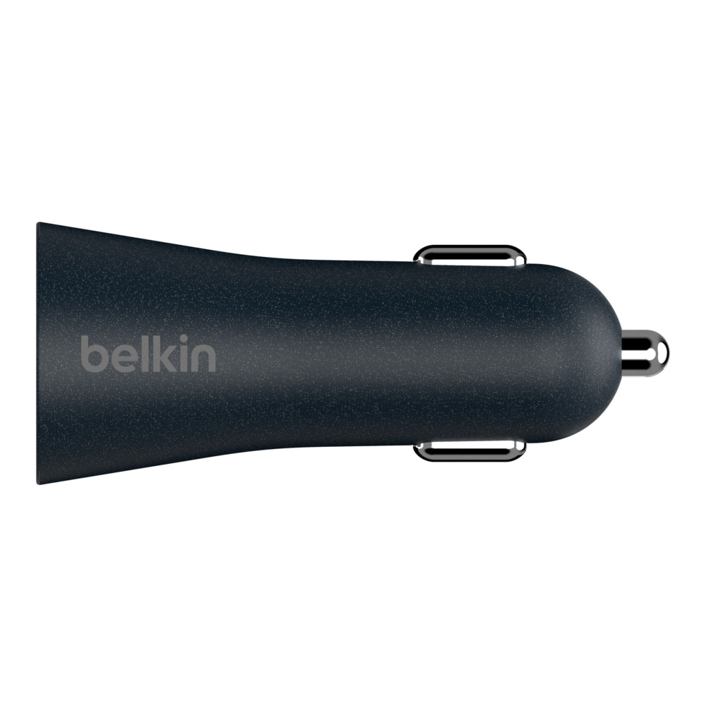 Автомобильное зарядное устройство Belkin 1xUSB + кабель USB-C - USB-C, 27Вт, черный