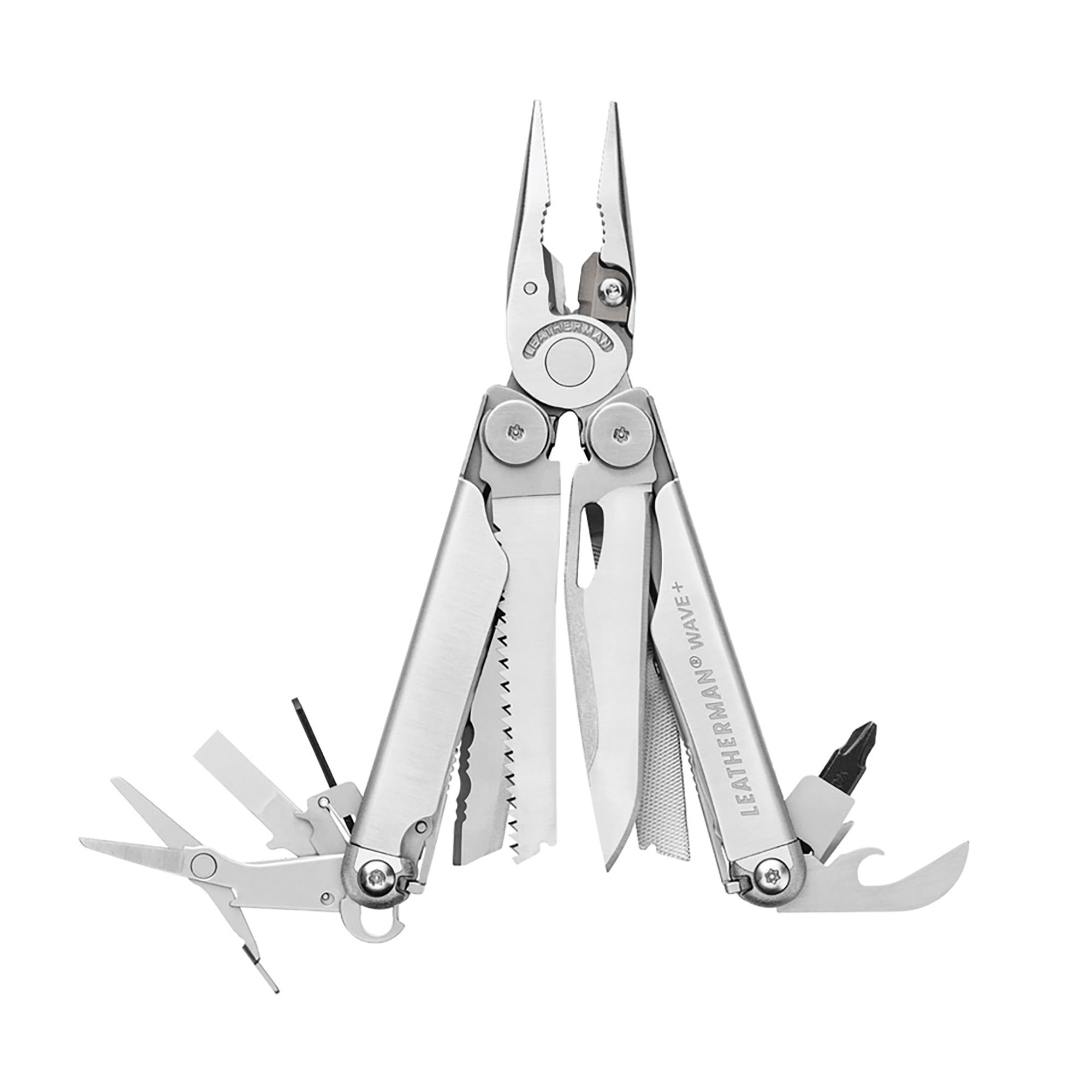 Фото — Мультитул Leatherman Wave+, серебристый (блистер)