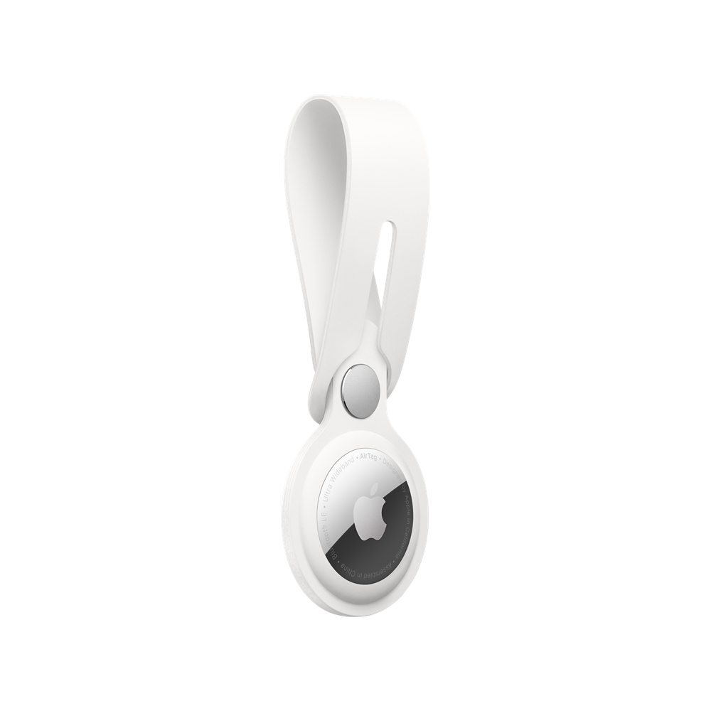 Фото — Брелок-подвеска для Apple AirTag, полиуретан, белый