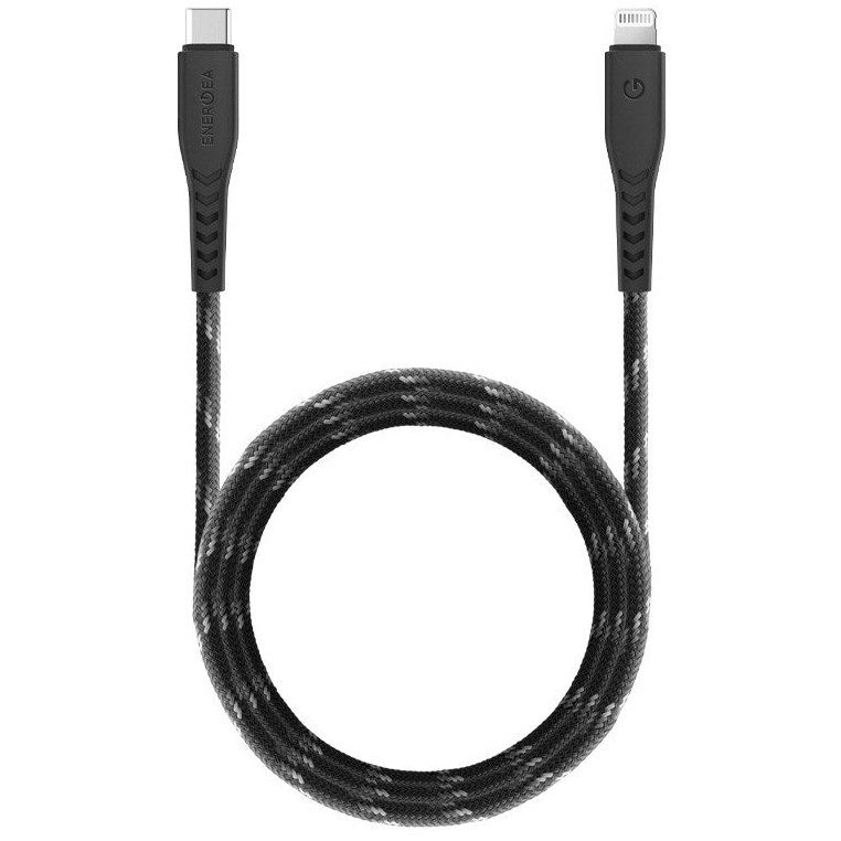 Фото — Кабель EnergEA NyloFlex USB-C - Lightning MFI С94 1.5 м, черный
