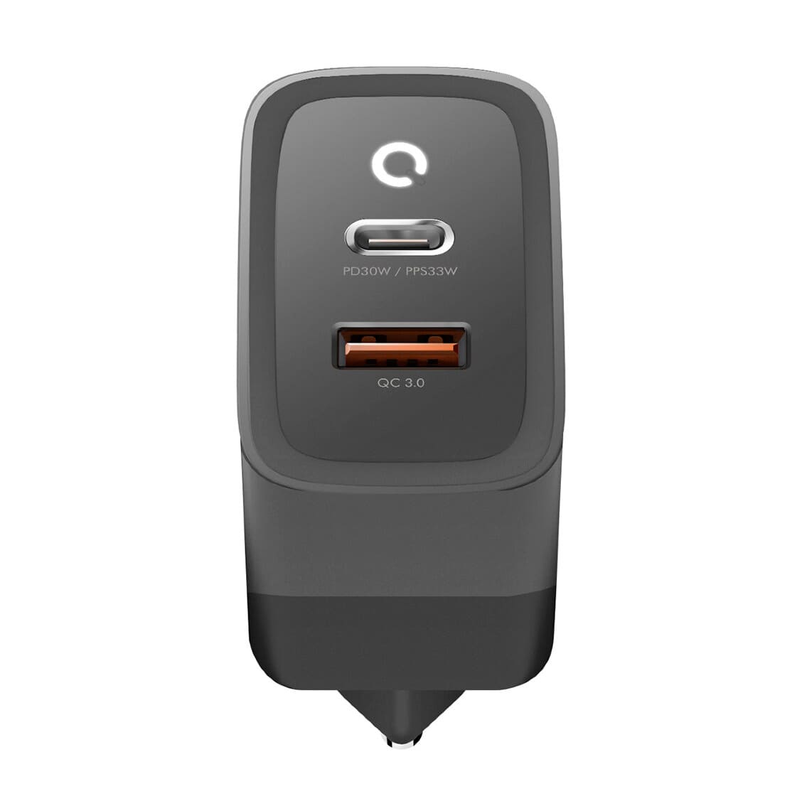 Зарядное устройство EnergEA Ampcharge PD30+, USB-C + USB-A, темно-серый