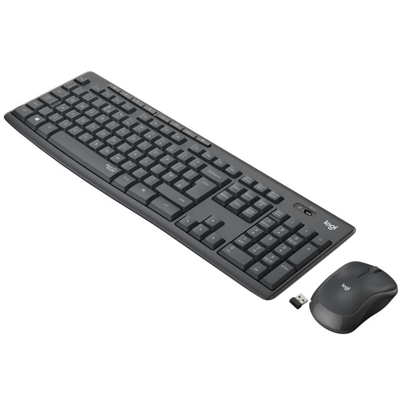 Фото — Комплект (клавиатура и мышь) Logitech MK295 Silent Wireless Combo, USB, беспроводной, черный (уценка)