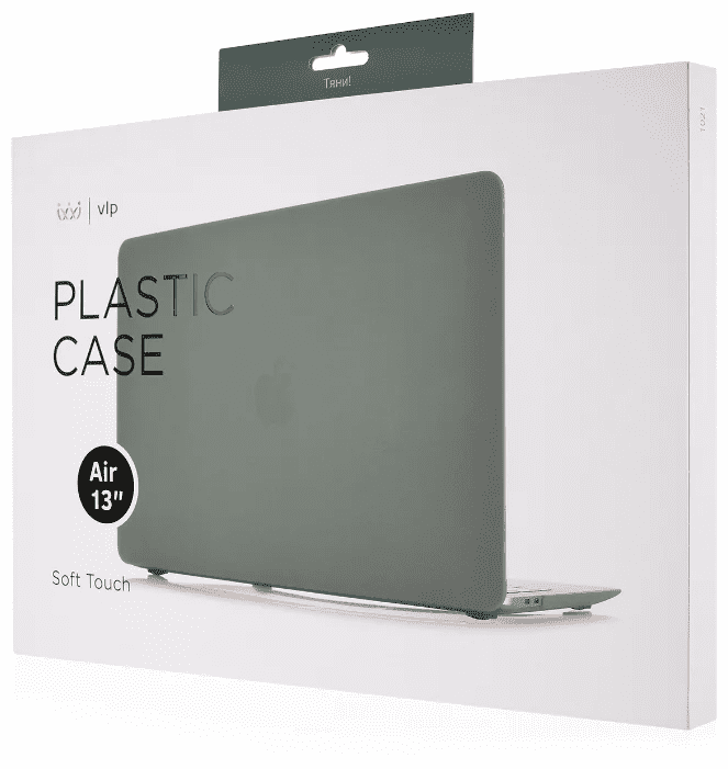 Фото — Чехол для ноутбука Plastic Case vlp for MacBook Air 13, темно-зеленый