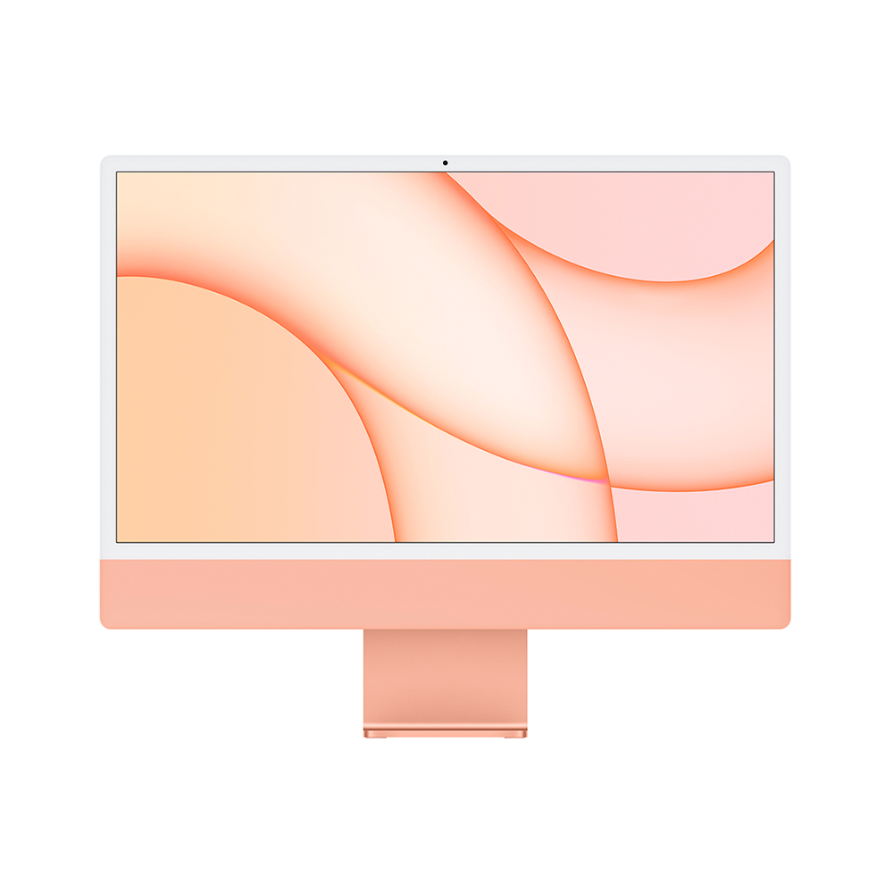 Фото — Apple iMac 24" Retina 4,5K, (M1 8C CPU, 8C GPU), 8 ГБ, 256 ГБ SSD, оранжевый