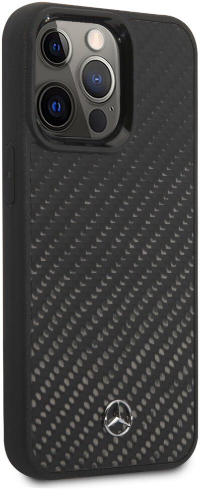 Фото — Чехол для смартфона Mercedes Dynamic Real carbon для iPhone 13 Pro Max, черный